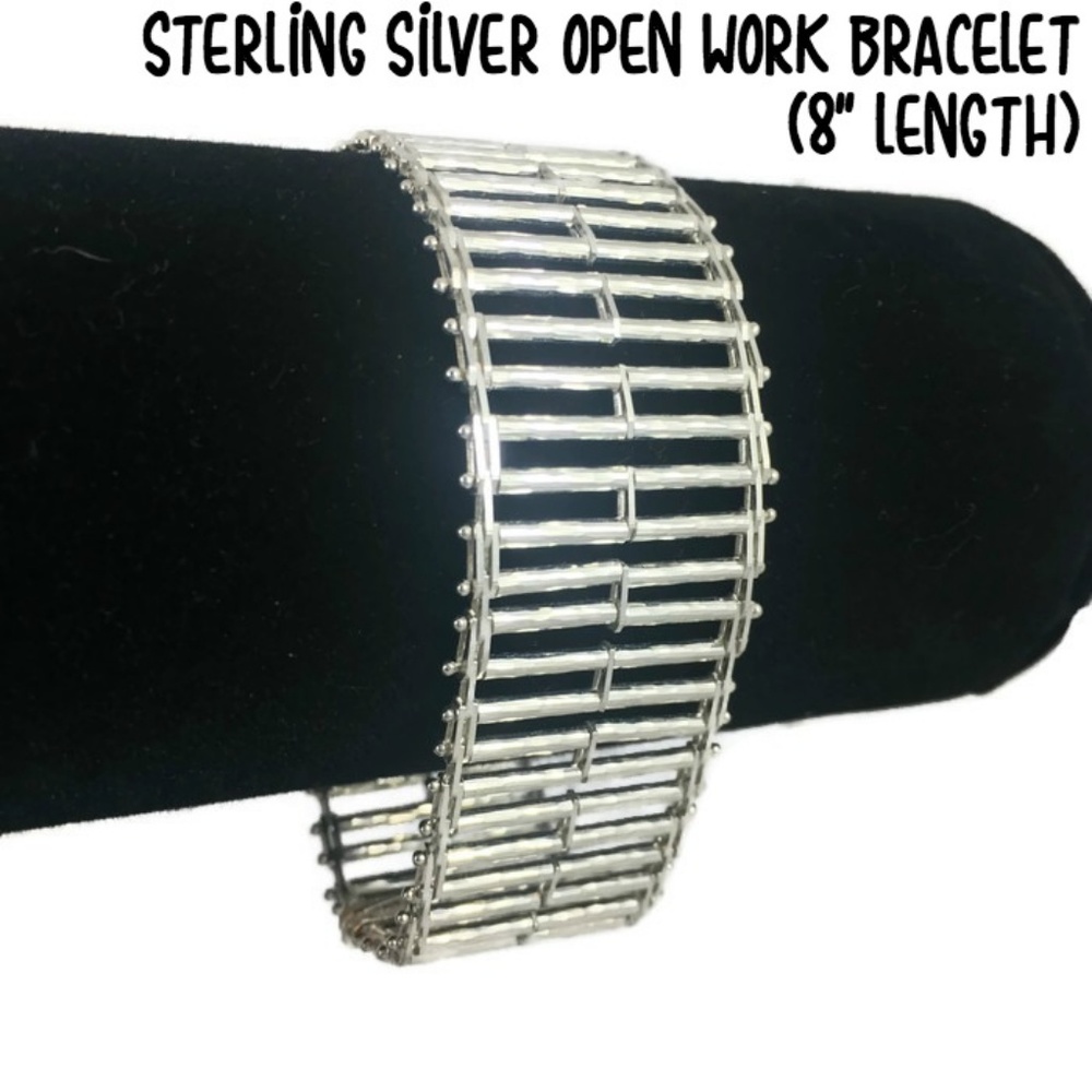 Wide Sterling Silver Bracelet